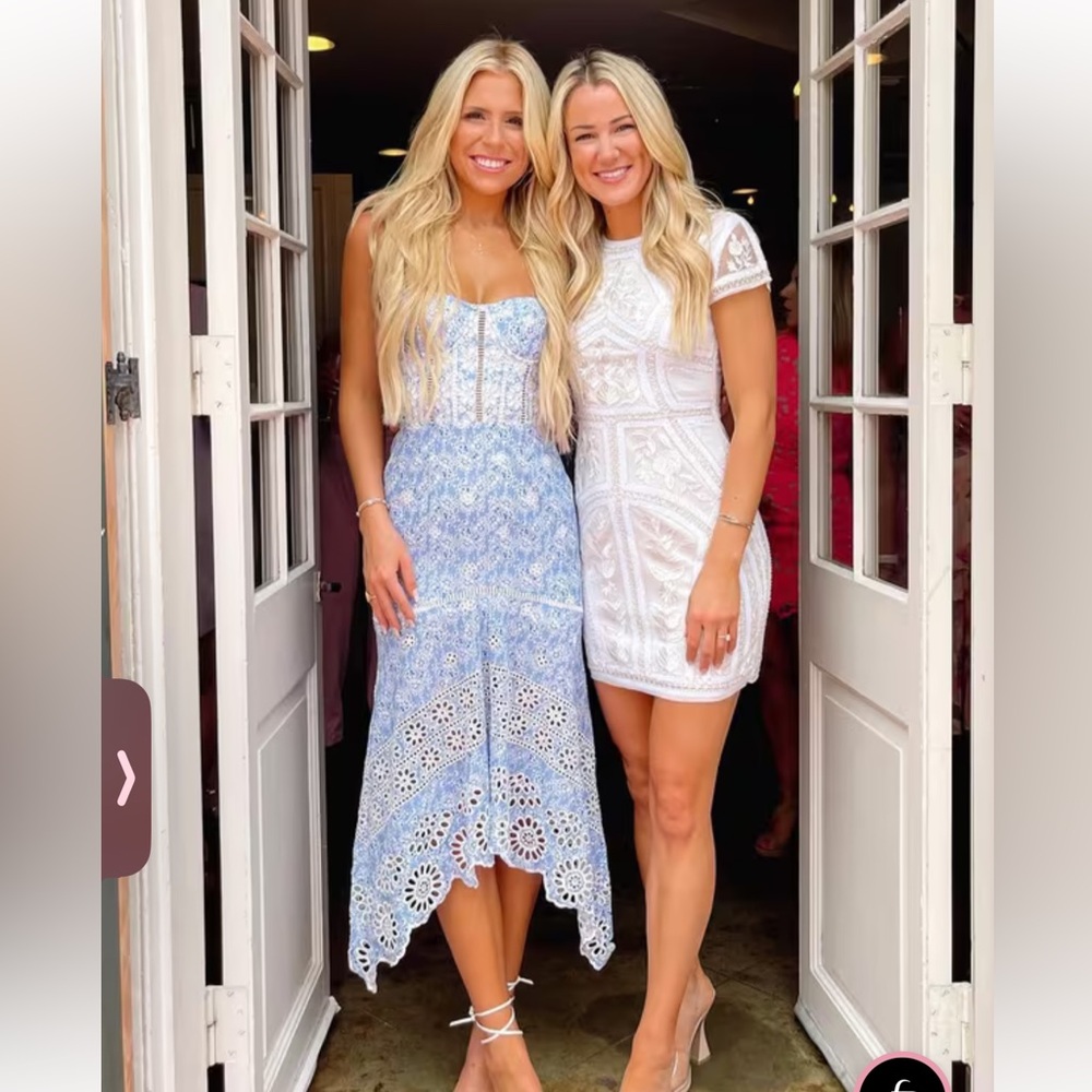Karina Grimaldi Blue and White Maxi Dress